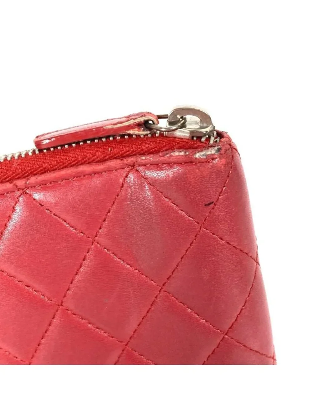 Chanel Ipad Case CC Logo Quilted Lambskin Red - Picture 4 of 9